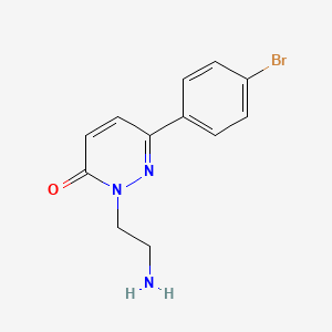 molecular formula C12H12BrN3O B1491727 2-(2-Aminoethyl)-6-(4-bromophenyl)-2,3-dihydropyridazin-3-one CAS No. 1181334-71-3