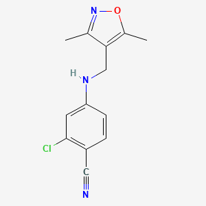 2-Chloro-4-(((3,5-dimethylisoxazol-4-yl)methyl)amino)benzonitrile