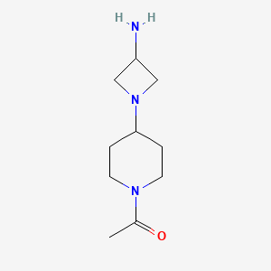 molecular formula C10H19N3O B1491730 1-(4-(3-Aminoazetidin-1-yl)piperidin-1-yl)ethan-1-one CAS No. 1698482-31-3