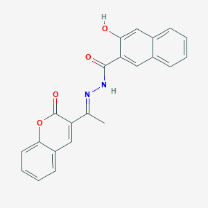 3-hydroxy-N'-[(1E)-1-(2-oxo-2H-chromen-3-yl)ethylidene]naphthalene-2-carbohydrazide