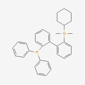 molecular formula C32H35PSi B14917311 (2'-(Cyclohexyldimethylsilyl)-[1,1'-biphenyl]-2-yl)diphenylphosphane 