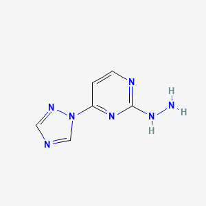 2-hydrazinyl-4-(1H-1,2,4-triazol-1-yl)pyrimidine