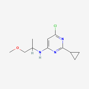 molecular formula C11H16ClN3O B1491735 6-chloro-2-cyclopropyl-N-(1-methoxypropan-2-yl)pyrimidin-4-amine CAS No. 1538039-09-6