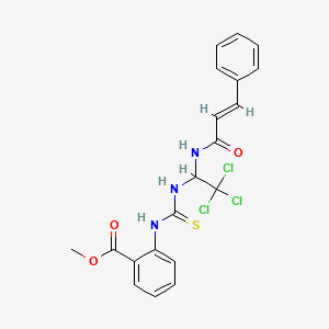 methyl 2-{[(2,2,2-trichloro-1-{[(2E)-3-phenylprop-2-enoyl]amino}ethyl)carbamothioyl]amino}benzoate