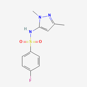 molecular formula C11H12FN3O2S B14917354 n-(1,3-Dimethyl-1h-pyrazol-5-yl)-4-fluorobenzenesulfonamide 