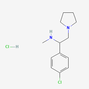 1-(4-Chlorophenyl)-N-methyl-2-(pyrrolidin-1-yl)ethan-1-aminehydrochloride