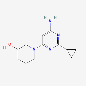 molecular formula C12H18N4O B1491737 1-(6-Amino-2-cyclopropylpyrimidin-4-yl)piperidin-3-ol CAS No. 1502306-09-3