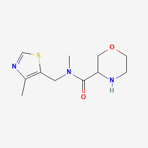 molecular formula C11H17N3O2S B14917403 n-Methyl-N-((4-methylthiazol-5-yl)methyl)morpholine-3-carboxamide 