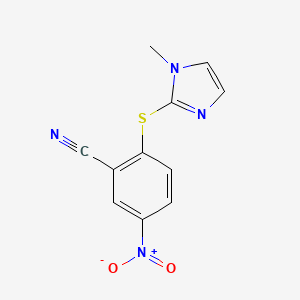 2-((1-Methyl-1h-imidazol-2-yl)thio)-5-nitrobenzonitrile