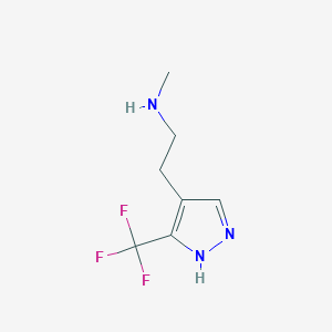 N-methyl-2-(3-(trifluoromethyl)-1H-pyrazol-4-yl)ethan-1-amine