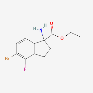 Ethyl 1-amino-5-bromo-4-fluoro-2,3-dihydro-1H-indene-1-carboxylate