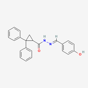 N'-[(E)-(4-hydroxyphenyl)methylidene]-2,2-diphenylcyclopropanecarbohydrazide