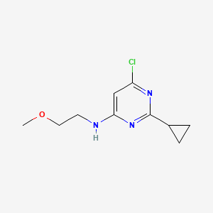 molecular formula C10H14ClN3O B1491746 6-氯-2-环丙基-N-(2-甲氧基乙基)嘧啶-4-胺 CAS No. 1497966-35-4