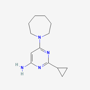molecular formula C13H20N4 B1491747 6-(Azepan-1-yl)-2-cyclopropylpyrimidin-4-amine CAS No. 1542049-54-6