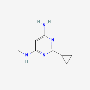 molecular formula C8H12N4 B1491748 2-环丙基-N4-甲基嘧啶-4,6-二胺 CAS No. 1538824-46-2