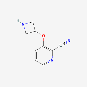 molecular formula C9H9N3O B1491749 3-(Azetidin-3-yloxy)picolinonitrile CAS No. 1526564-77-1