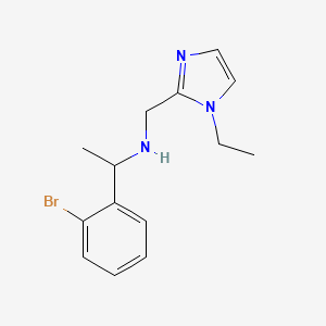 1-(2-Bromophenyl)-N-((1-ethyl-1h-imidazol-2-yl)methyl)ethan-1-amine