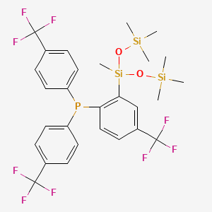 (2-(1,1,1,3,5,5,5-Heptamethyltrisiloxan-3-yl)-4-(trifluoromethyl)phenyl)bis(4-(trifluoromethyl)phenyl)phosphane