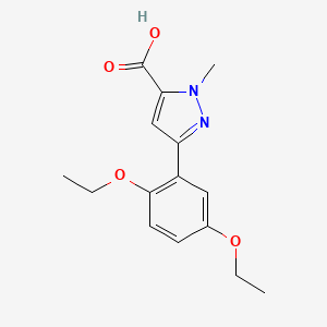 molecular formula C15H18N2O4 B1491754 3-(2,5-diethoxyphenyl)-1-methyl-1H-pyrazole-5-carboxylic acid CAS No. 1500528-86-8