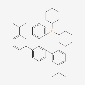 molecular formula C42H51P B14917546 [2-[2,6-bis(3-propan-2-ylphenyl)phenyl]phenyl]-dicyclohexylphosphane 