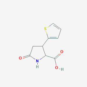 molecular formula C9H9NO3S B1491757 5-Oxo-3-(2-thienyl)proline CAS No. 1219346-84-5