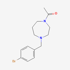 molecular formula C14H19BrN2O B14917574 1-(4-(4-Bromobenzyl)-1,4-diazepan-1-yl)ethan-1-one 