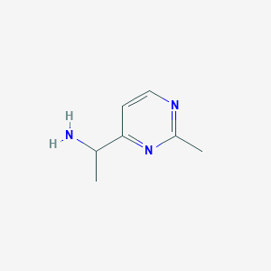 molecular formula C7H11N3 B1491758 1-(2-Methylpyrimidin-4-yl)ethan-1-amine CAS No. 1484201-41-3