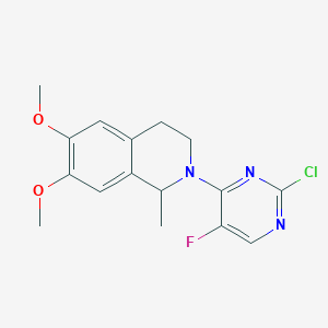 molecular formula C16H17ClFN3O2 B14917595 2-(2-Chloro-5-fluoropyrimidin-4-yl)-6,7-dimethoxy-1-methyl-1,2,3,4-tetrahydroisoquinoline 