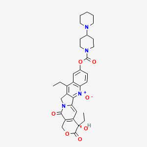 molecular formula C33H38N4O7 B14917599 [(19S)-10,19-diethyl-19-hydroxy-3-oxido-14,18-dioxo-17-oxa-13-aza-3-azoniapentacyclo[11.8.0.02,11.04,9.015,20]henicosa-1(21),2,4(9),5,7,10,15(20)-heptaen-7-yl] 4-piperidin-1-ylpiperidine-1-carboxylate 