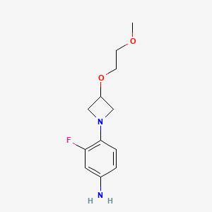 molecular formula C12H17FN2O2 B1491761 3-Fluoro-4-[3-(2-methoxyethoxy)azetidin-1-yl]aniline CAS No. 221199-05-9