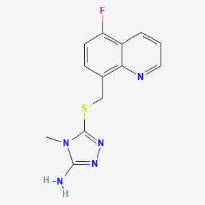 5-(((5-Fluoroquinolin-8-yl)methyl)thio)-4-methyl-4h-1,2,4-triazol-3-amine