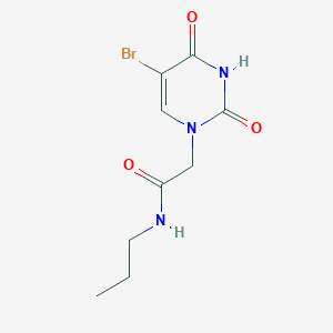 molecular formula C9H12BrN3O3 B14917639 2-(5-Bromo-2,4-dioxo-3,4-dihydropyrimidin-1(2h)-yl)-N-propylacetamide 