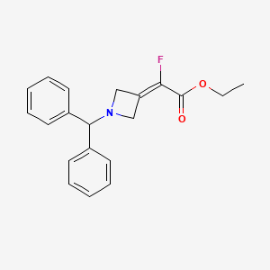 molecular formula C20H20FNO2 B14917644 Ethyl 2-(1-benzhydrylazetidin-3-ylidene)-2-fluoroacetate 