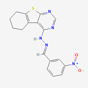 3-Nitrobenzaldehyde 5,6,7,8-tetrahydro[1]benzothieno[2,3-d]pyrimidin-4-ylhydrazone