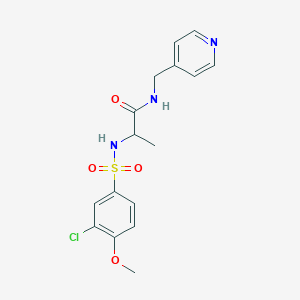 2-(3-Chloro-4-methoxy-benzenesulfonylamino)-N-pyridin-4-ylmethyl-propionamide