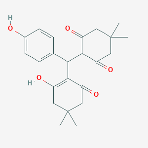 molecular formula C23H28O5 B14917678 2-[(2-Hydroxy-4,4-dimethyl-6-oxo-1-cyclohexen-1-yl)(4-hydroxyphenyl)methyl]-5,5-dimethyl-1,3-cyclohexanedione 