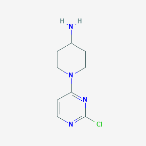 molecular formula C9H13ClN4 B1491768 1-(2-氯嘧啶-4-基)哌啶-4-胺 CAS No. 596818-01-8