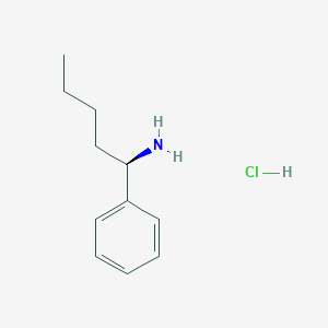 molecular formula C11H18ClN B1491769 (1R)-1-フェニルペンタン-1-アミン塩酸塩 CAS No. 529512-07-0