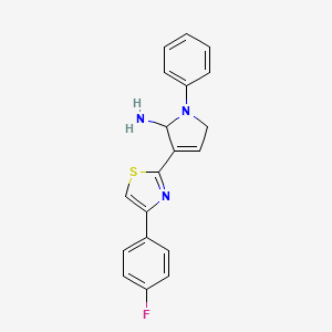 3-(4-(4-Fluorophenyl)thiazol-2-yl)-1-phenyl-2,5-dihydro-1h-pyrrol-2-amine