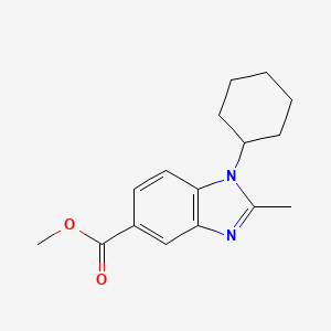Methyl 1-cyclohexyl-2-methyl-1,3-benzodiazole-5-carboxylate