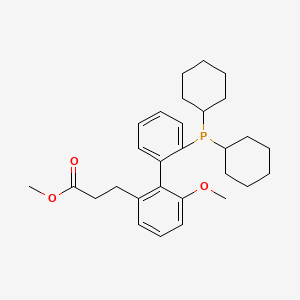 molecular formula C29H39O3P B14917744 Methyl 3-(2'-(dicyclohexylphosphanyl)-6-methoxy-[1,1'-biphenyl]-2-yl)propanoate 