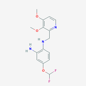 molecular formula C15H17F2N3O3 B14917750 4-(Difluoromethoxy)-N1-((3,4-dimethoxypyridin-2-yl)methyl)benzene-1,2-diamine 