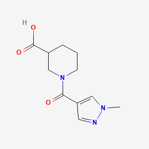 1-(1-methyl-1H-pyrazole-4-carbonyl)piperidine-3-carboxylic acid