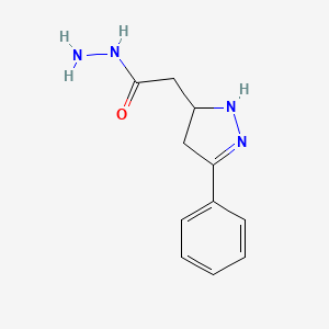 2-(3-phenyl-4,5-dihydro-1H-pyrazol-5-yl)acetohydrazide