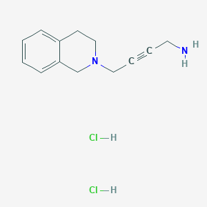 molecular formula C13H18Cl2N2 B1491781 [4-(3,4-dihydroisoquinolin-2(1H)-yl)but-2-yn-1-yl]amine dihydrochloride CAS No. 1396785-03-7