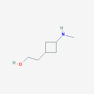 molecular formula C7H15NO B14917833 2-[3-(Methylamino)cyclobutyl]ethanol 