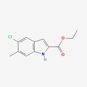 molecular formula C12H12ClNO2 B1491784 5-氯-6-甲基-1H-吲哚-2-羧酸乙酯 CAS No. 1352909-23-9