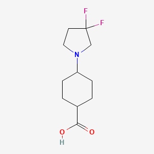 4-(3,3-Difluoropyrrolidin-1-yl)cyclohexane-1-carboxylic acid