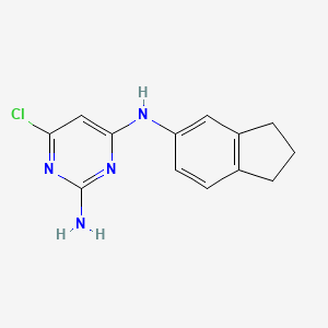 6-chloro-N4-(2,3-dihydro-1H-inden-5-yl)pyrimidine-2,4-diamine