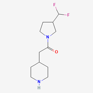 molecular formula C12H20F2N2O B1491787 1-(3-(二氟甲基)吡咯烷-1-基)-2-(哌啶-4-基)乙酮 CAS No. 2098117-03-2